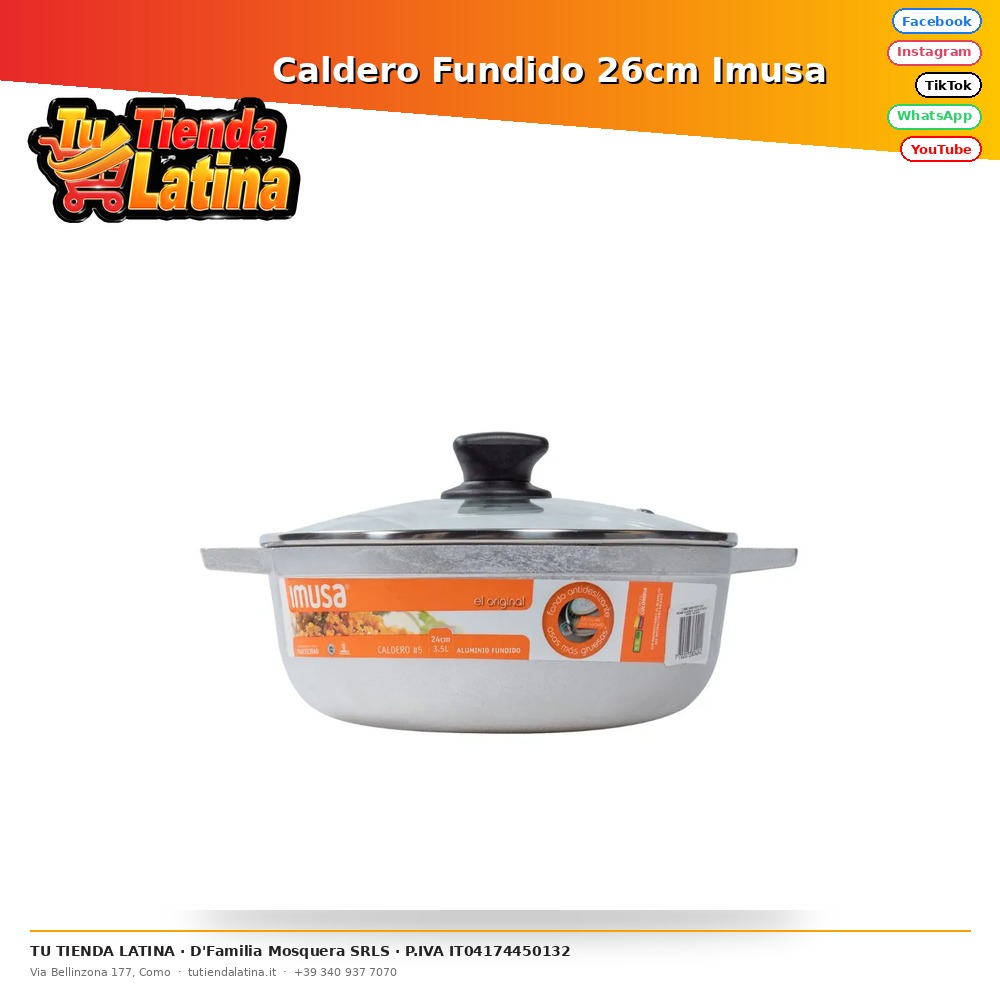 Caldero Fundido 26cm Imusa 