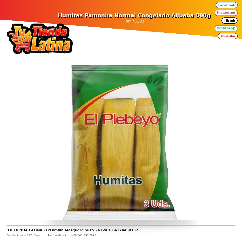 Humitas Pamonha Normale Surgelato Alibaba 500g