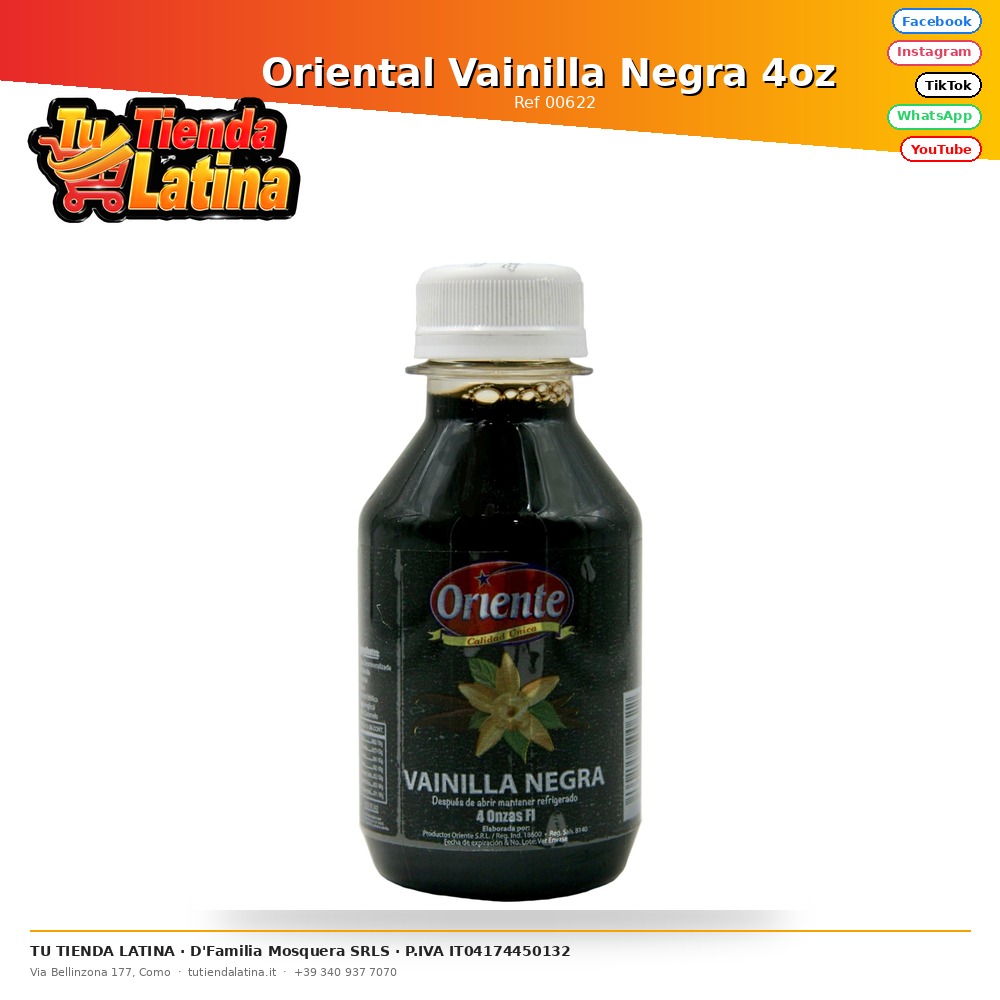 Vaniglia nera orientale 4oz