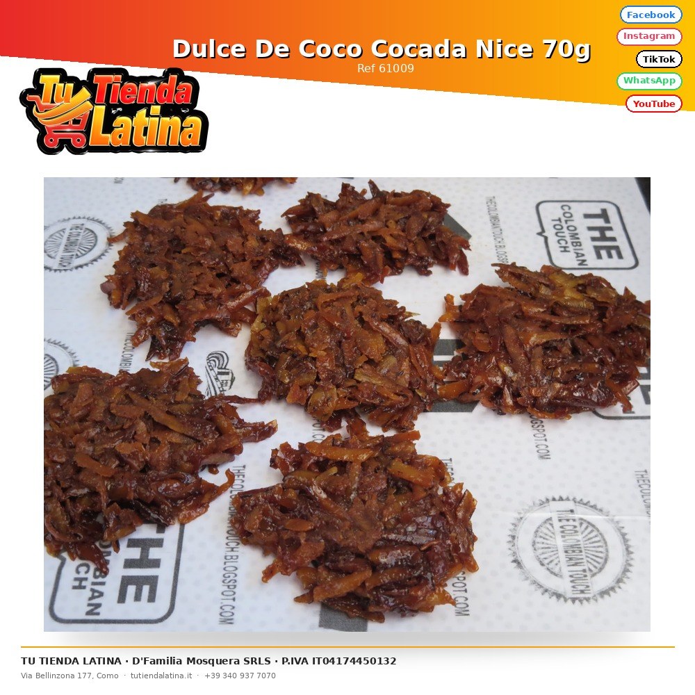Dulce De Coco Cocada Blanca 70g