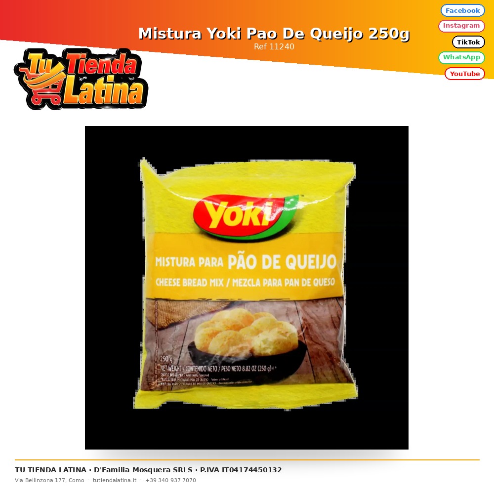 Mistura Yoki Pao De Queijo 250g