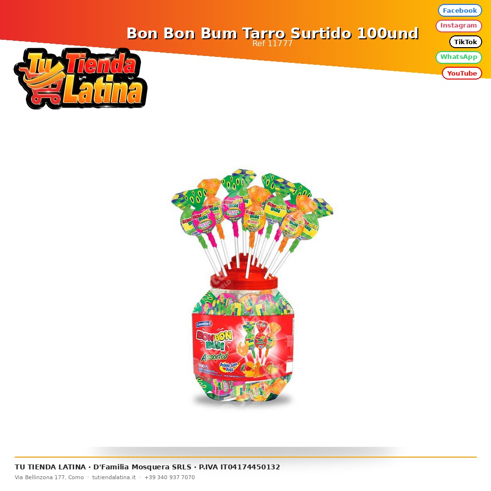 Bon Bon Bum Assorted Jar 100 units