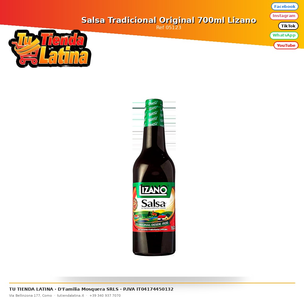 Lizano Salsa Tradizionale Originale 700ml