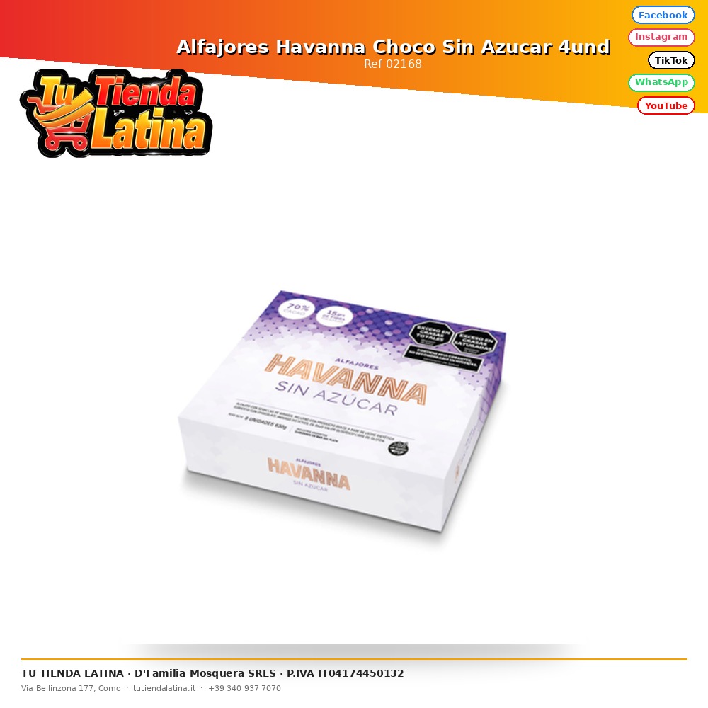 Alfajores Havanna Choco Sin Azucar 4und