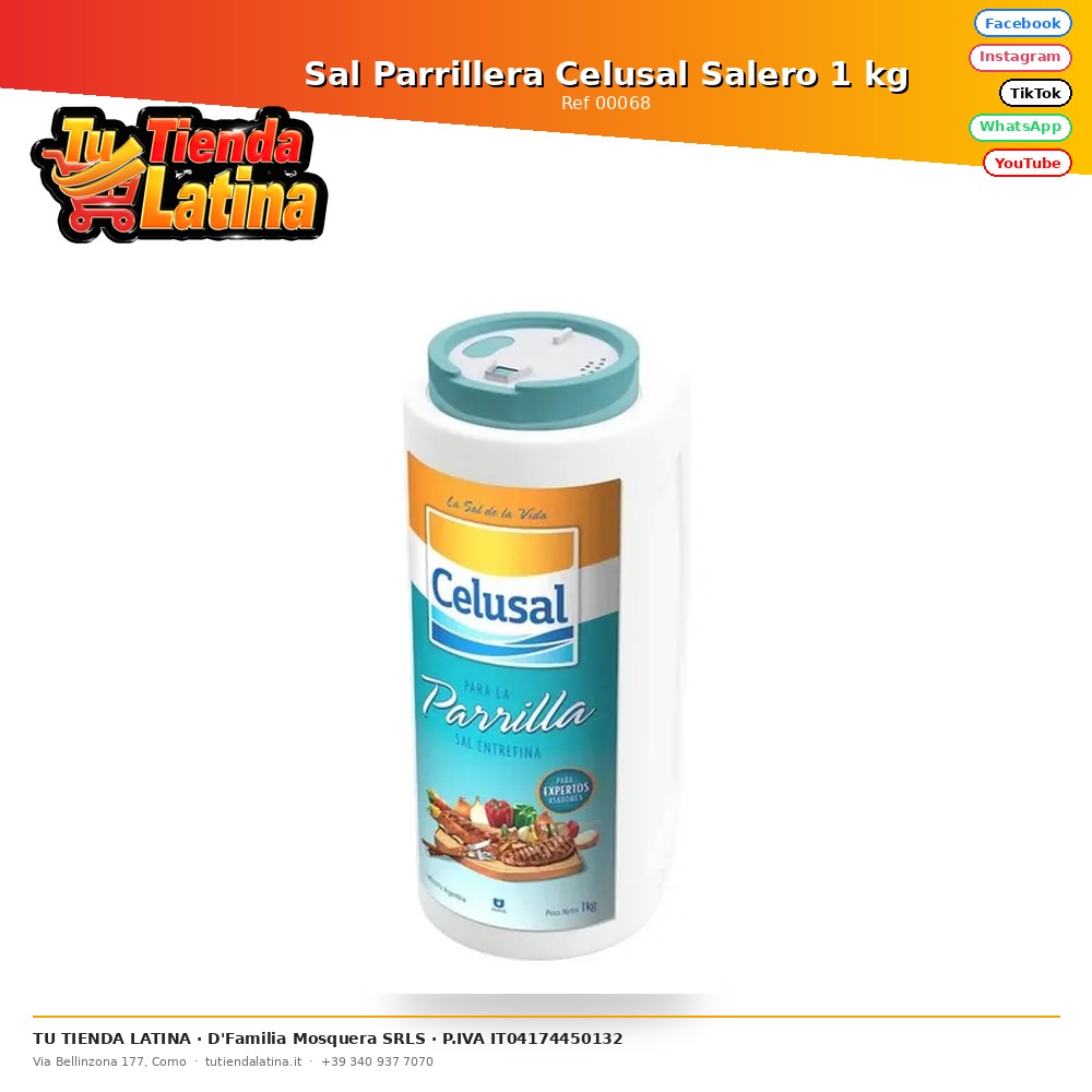 Celusal Grill Salt Salt Shaker 1 kg