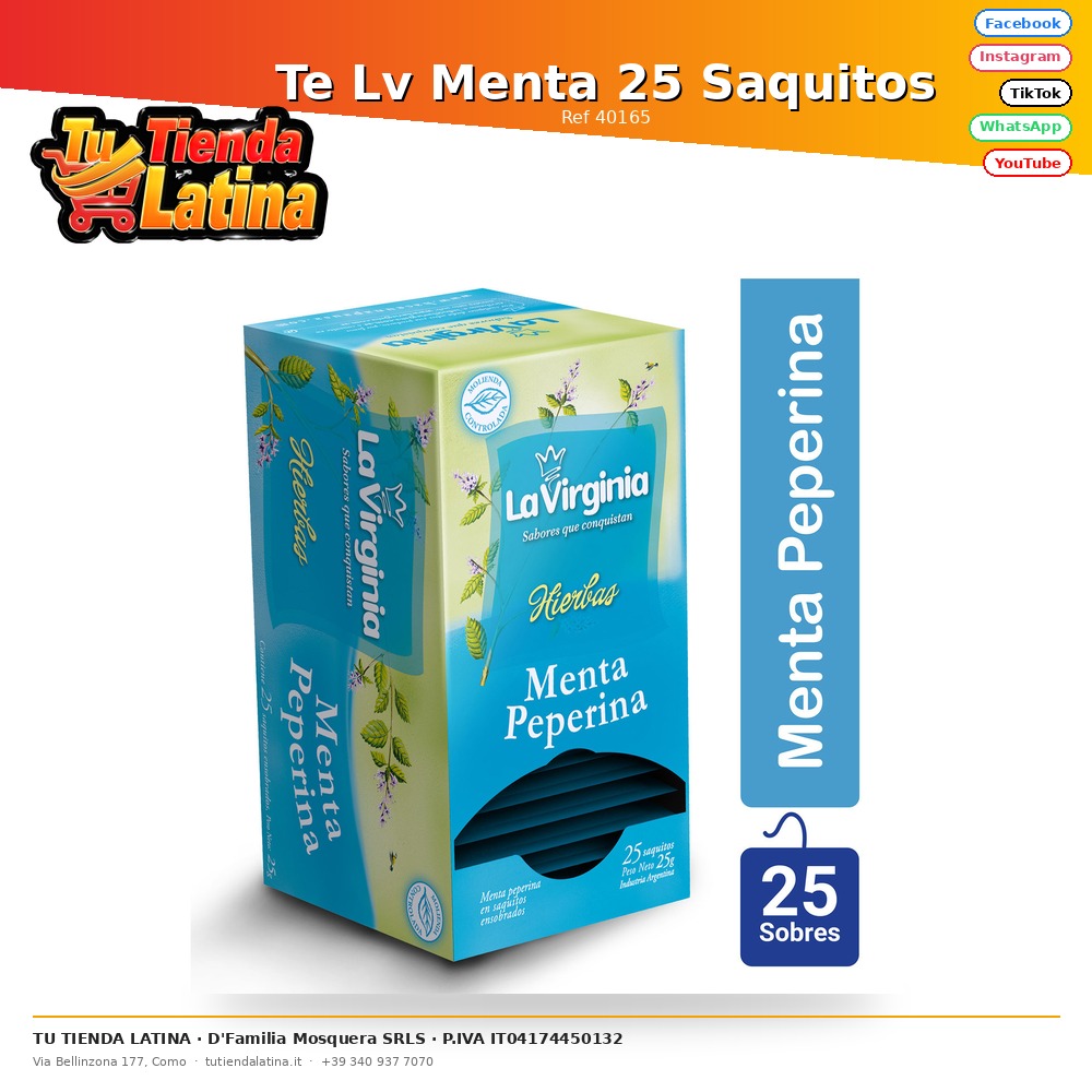Te Lv Menta 25 Saquitos