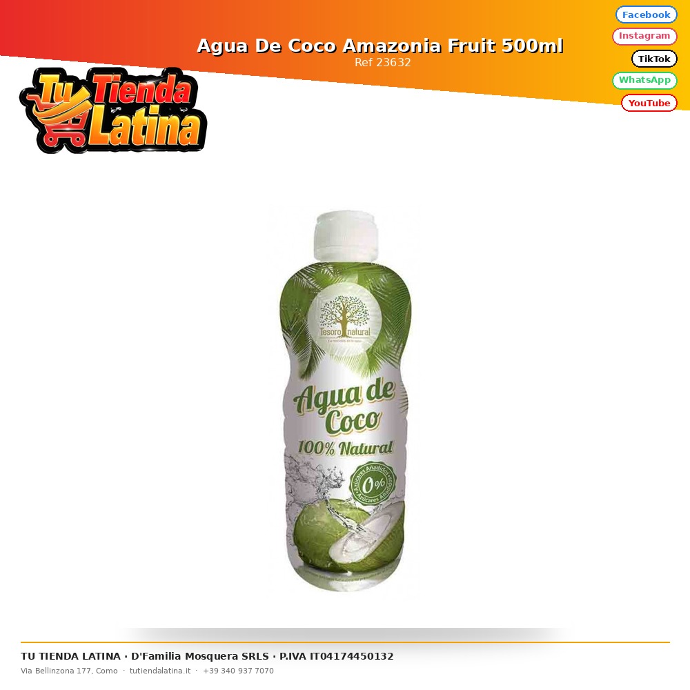 Agua De Coco Amazonia Fruit 500ml 