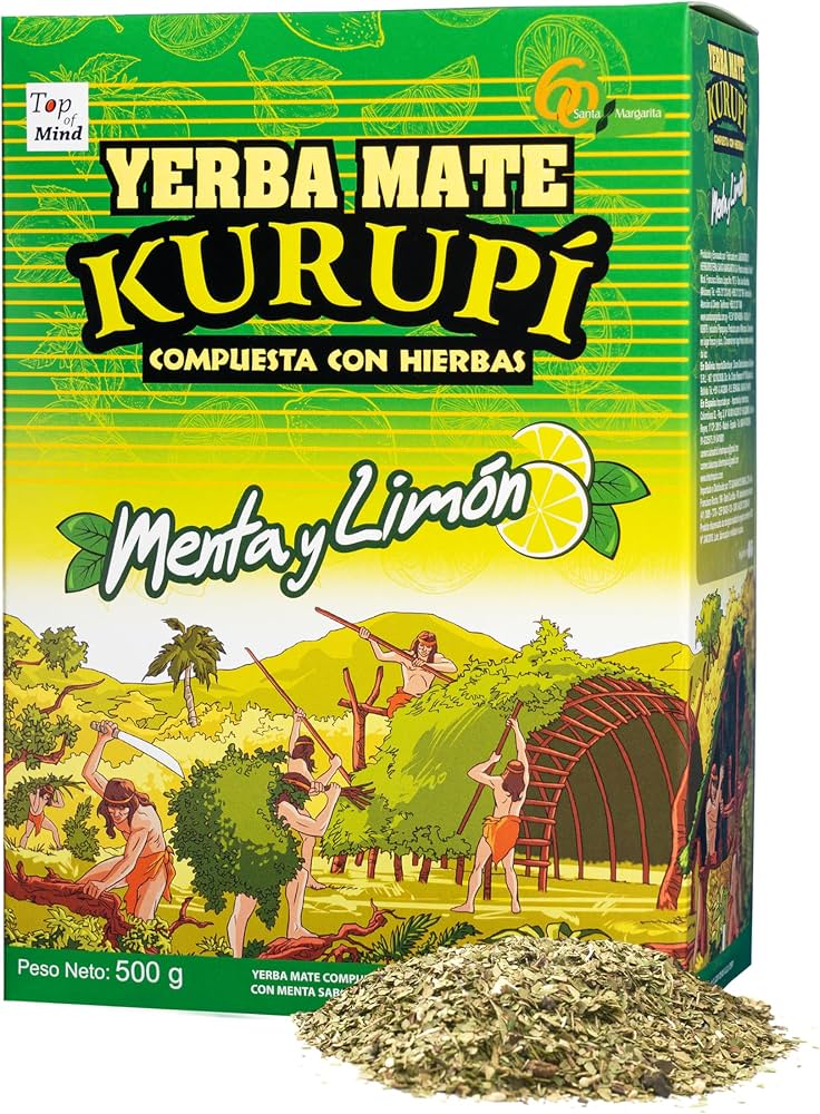 Yerba Mate Kurupi 500g Compuesta Menta y Limon