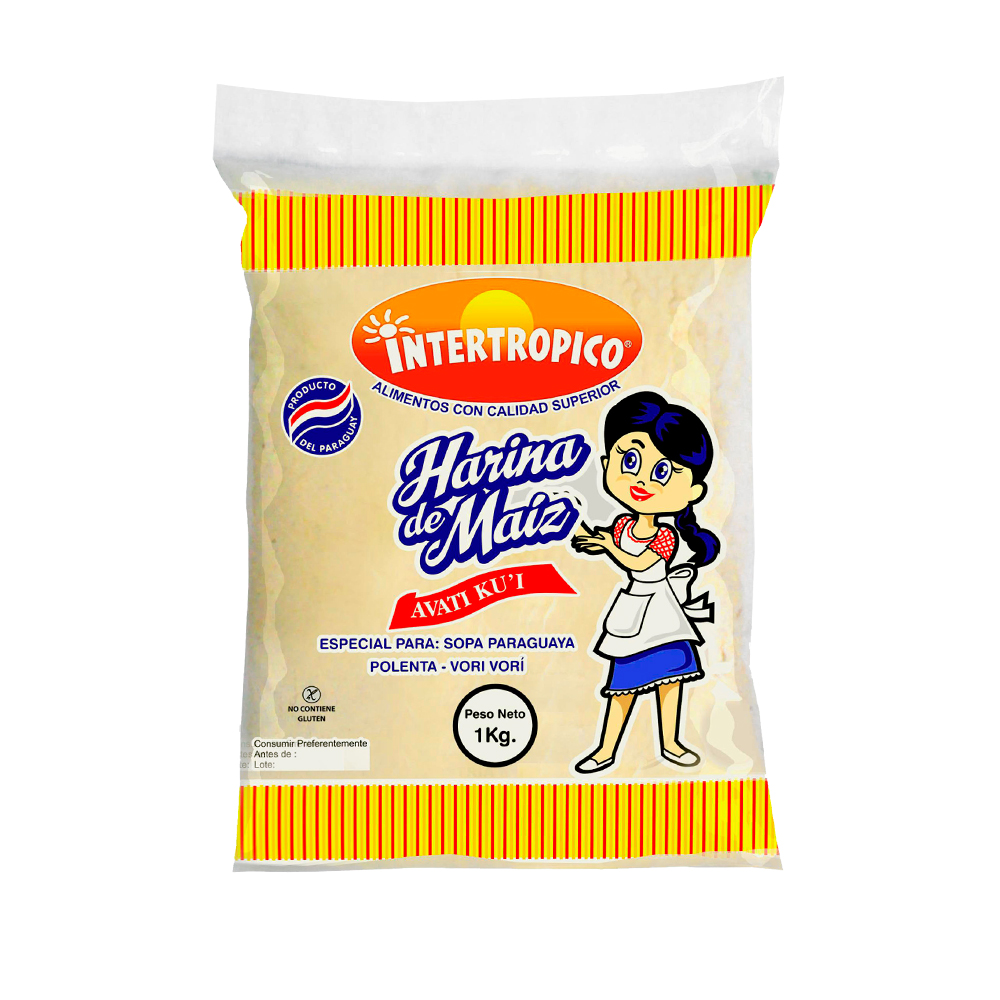 Harina de Maiz Intertropico Bolsa 1kg c20u