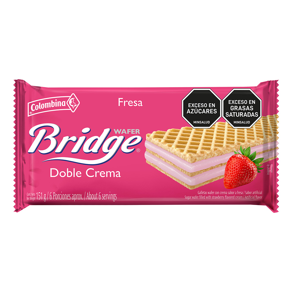 GALLETAS WAFER BRIDGE FRESA 151g