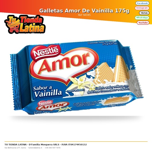 [58345] Vanilla Love Cookies 175g