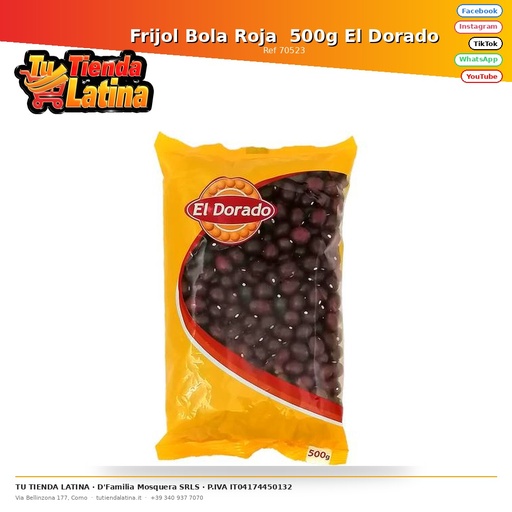 [70523] Frijol Bola Roja  500g El Dorado