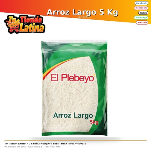 [43215] Riso a Grana Lunga 5kg