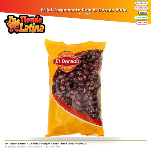 [70585] Frijol Cargamanto Rojo El Dorado 500g