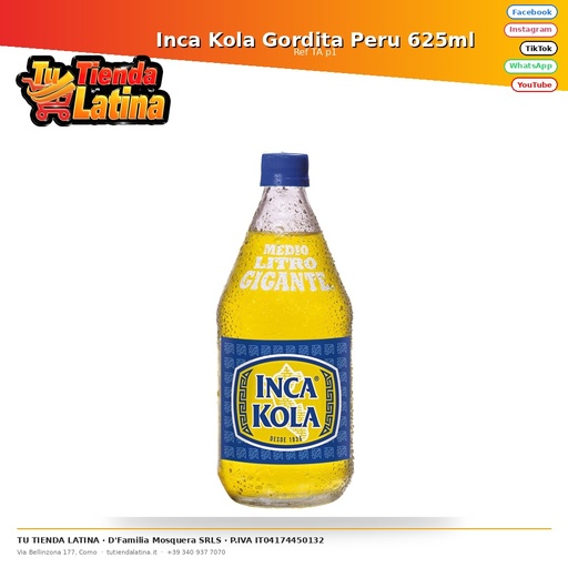 [TA p1] Inca Kola Gordita Perù 625ml