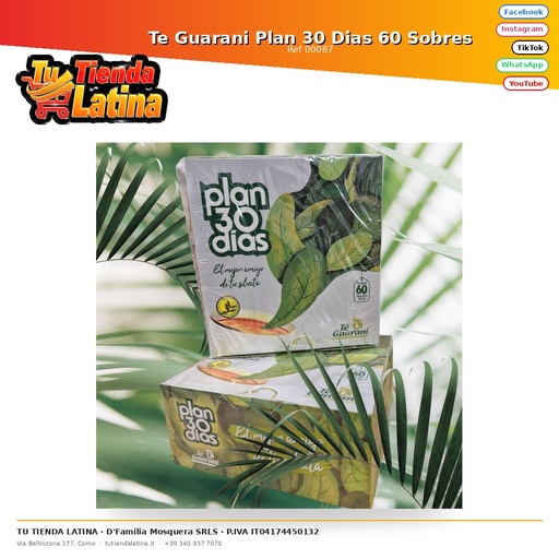 [00087] Guarani Tea Plan 30 Days 60 Envelopes