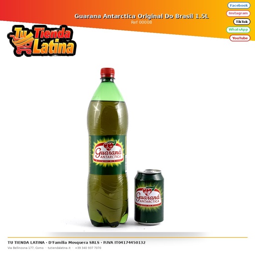 [00008] Guaranà Antartide Originale Do Brasil 1.5L