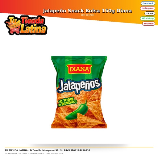[00200] Jalapeño Snack Bag 150g Diana