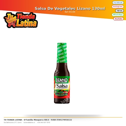 [05109] Salsa De Vegetales Lizano 130ml
