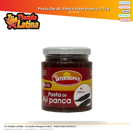 [00236] Pasta De Aji Panca Intertropico 212g