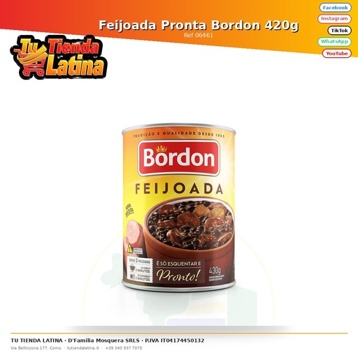 [06461a] Feijoada Pronta Bordon 420g