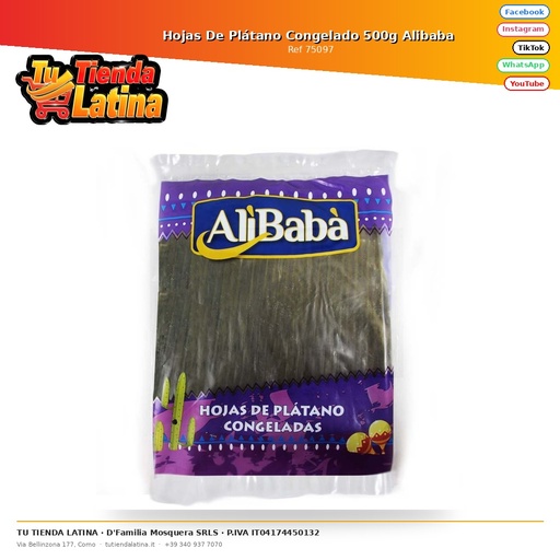 [75097] Foglie di banano congelate 500g Alibaba