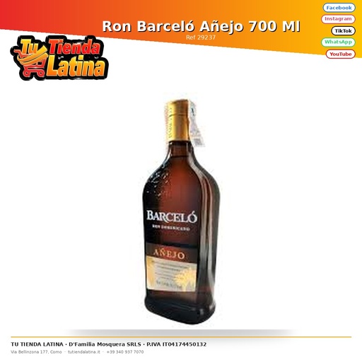[29237] Ron Barceló Añejo 700 Ml