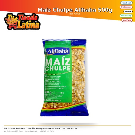 [73925] Maiz Chulpe Alibaba 500g