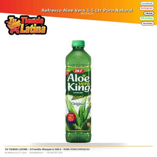 [63035] Aloe Vera Soft Drink 1.5 Ltr Pure Natural
