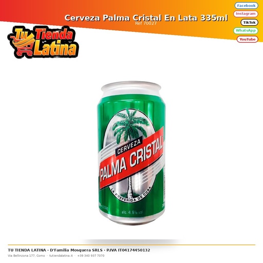 [70027] Birra Palma Cristal In Lattina 335ml
