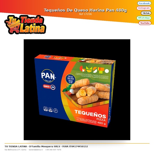 [17206] Pane Di Farina Di Formaggio Tequeños 480g