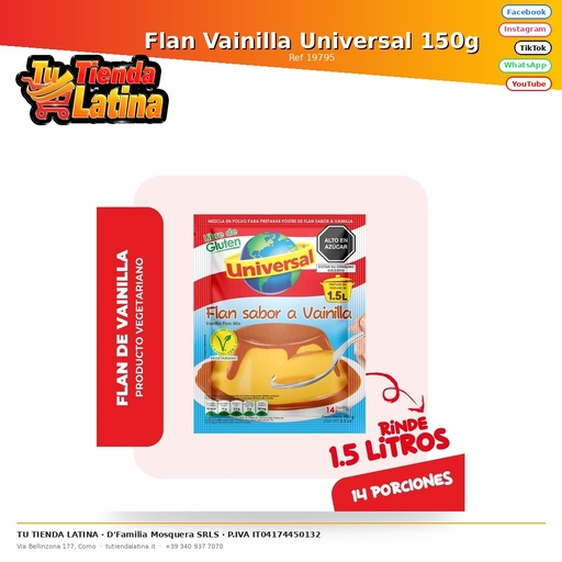 [19795] Flan Universale Alla Vaniglia 150g