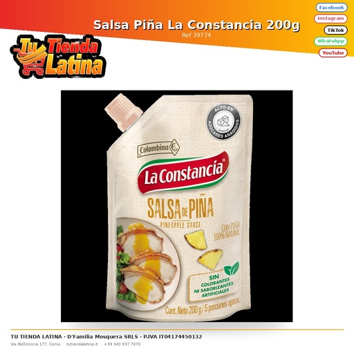 [39774] La Constancia Pineapple Sauce 200g