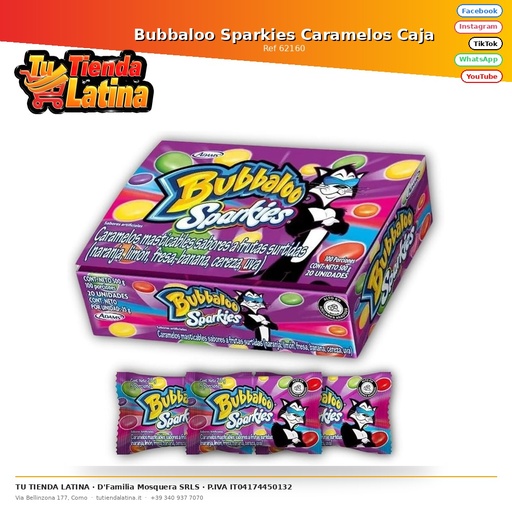 [62160] Bubbaloo Sparkies Caramelos Caja