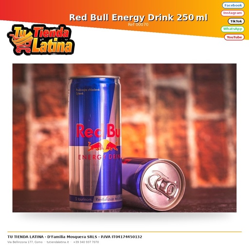 [00070] Red Bull Energy Drink 250 ml