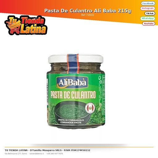 [72802] Ali Baba Pasta Di Coriandolo 215g
