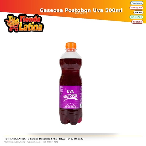 [24227] Soda all'uva Postobon 500 ml