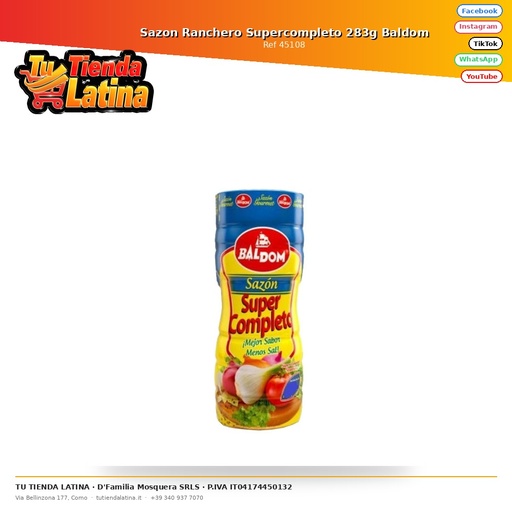 [45108] Sazon Ranchero Supercompleto 283g Baldom