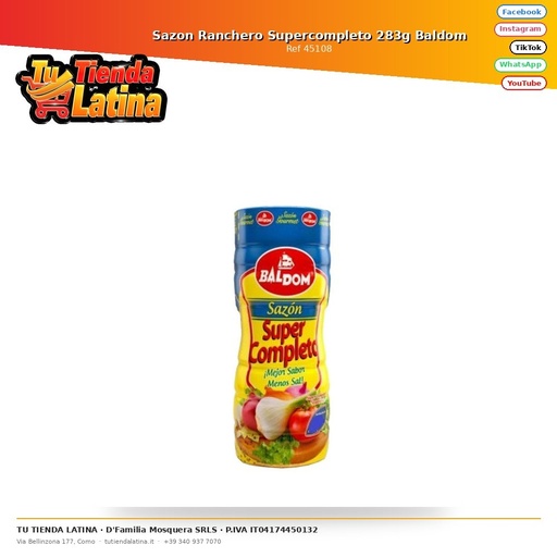 [45108] Sazon Ranchero Supercompleto 283g Baldom