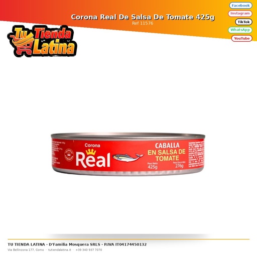 [11576] Corona Real De Salsa De Tomate 425g
