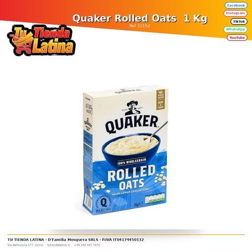 [22152] Quaker Rolled Oats 1 Kg