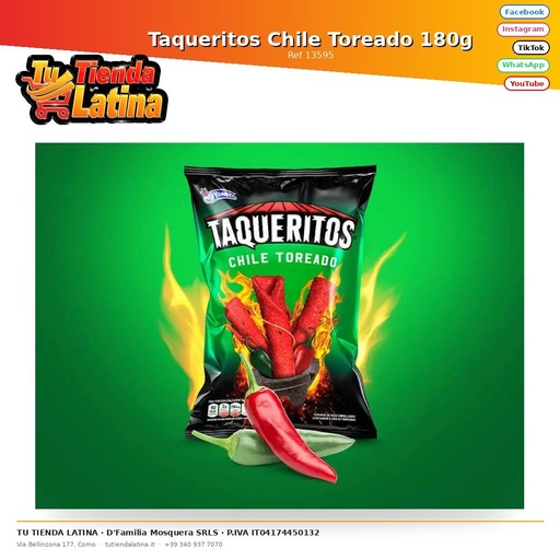 [13595] Taqueritos Cile Toreado 180g