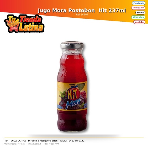 [14907] Jugo Mora Postobon  Hit 237ml