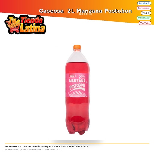 [04328] Postobon soda alla mela 2L