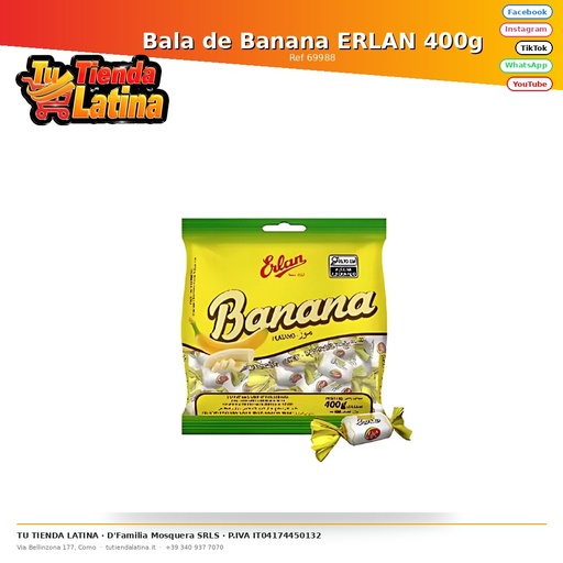 [69988] ERLAN Proiettile di banane 400g