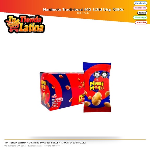 [57747] Manimoto Tradicional 44G 12Ud Disp 528Gr
