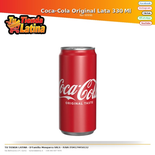 [00996] Coca-Cola Original Lata 330 ml