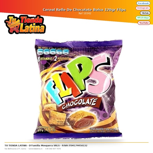 [10342] Chocolate Filled Cereal Bag 120gr Flips
