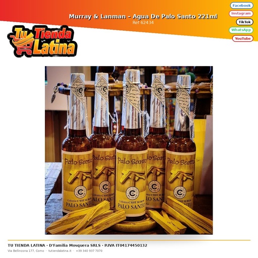 [62434] Murray & Lanman – Palo Santo Water 221ml