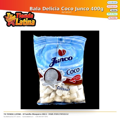 [60147] Bala Delicia Coco Junco 400g